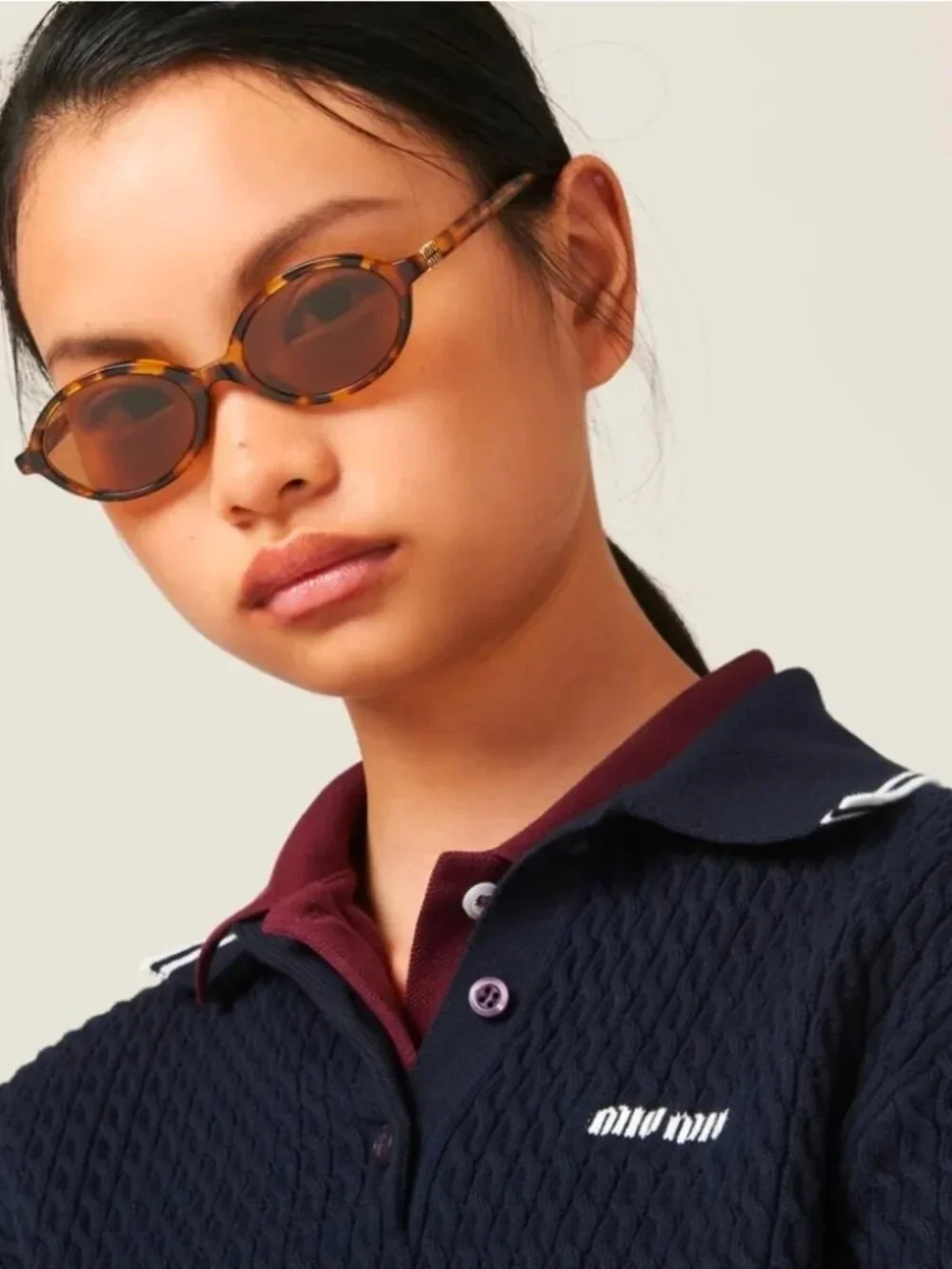 Miu Miu Tortoise MU 04ZS Sunglasses